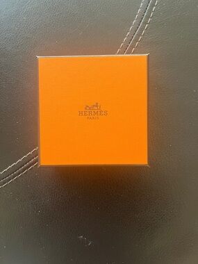 Hermes Orange Leather Gift Box